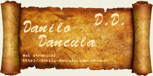 Danilo Dančula vizit kartica